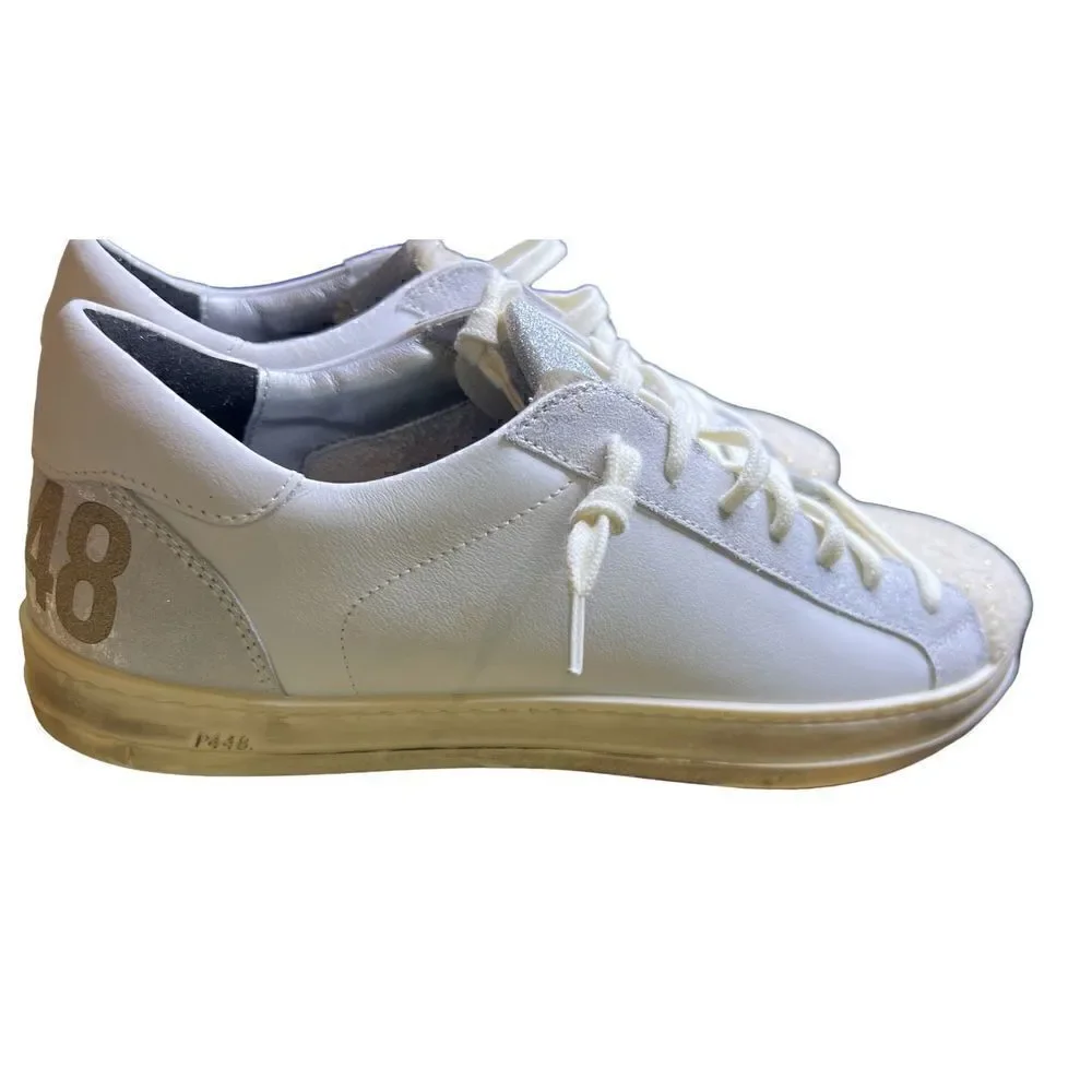 P448 Made in Italy John M Leather Sneaker NIB Size 39